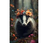 Flower Crown Badger Journal: A Whimsical Woodland-Inspired Notebook with Lined Pages for Animal Lovers, Cottagecore Creatives, and Cozy Slow Living Journaling