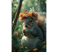 Flower Crown Gray Squirrel Journal: A Whimsical Woodland-Inspired Animal Notebook with Lined Pages for Wildlife Lovers, Cottagecore Creatives, and Cozy Slow Living Gratitude Journaling
