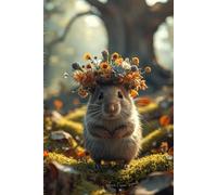 Flower Crown Mouse Journal: An Adorable Woodland Animal Nature Notebook with Lined Pages for Creative Writing Gifts, Cottagecore Lovers, Gratitude Journaling, and Cozy Slow Living Reflection