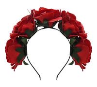 Flower Crown Rose Ghirlanda ghirlanda della fascia per capelli, fascia per le donne, eleganti accessori per capelli regolabili alla seta di seta rosa per festival, matrimonio, festa, spiaggia, istant