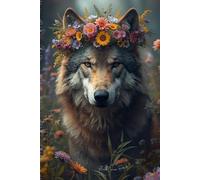 Flower Crown Wolf Journal: A Whimsical Woodland-Inspired Notebook with Lined Pages for Animal Lovers, Cottagecore Creatives, and Cozy Slow Living Gratitude Journaling