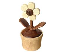 Flower Dashboard Decoration, Rotating Floral Ornament, Car Interior Accessory, Energy Saving, fortunate Charm Decor, Vehicle Gift Idea, RV Sedan Minivan Taxi Display, 7.4x15.5cm