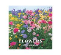 Flower Desk Calendar - 2026 Wall Planner, Aesthetic Date Layout Design, Monthly Organizer Format, Paper Build, Smooth Page Turning Structure | Compact Decorative Organizer, School Car Kit