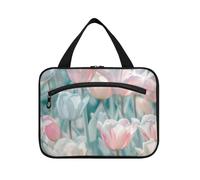 Flower Dreams Hanging Mens Borsa da viaggio con gancio, Designer Impermeabile Makeup Bag per auto per le donne Viaggio Bagno Porta cosmeticos Mujer para cartera L