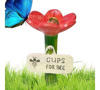 Flower Drinking Post - Petal Garden Oasis, 4,33 x 2,76 x 2,76 pollici Pollinator Hydration Cup with Vibrant Floral Design, Backyard Butterfly Canteen, Lawn Reservoir for Patio Balcony Courtyard