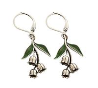 Flower Earrings, Floral Eardrop Charm, Lily of the Valley Pendant, Elegant Jewelry, Stylish Accessory for Special Occasions Evening, Vacation, Brides, Festival, Special Occasion, Soft Color