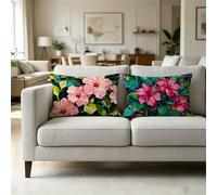Flower Federe Cuscini Divano 60x40 cm 2 Pack, Federe Cuscino Letto Paesaggio, Soprammobili Moderni Federe Cuscini Divano 40 x 60 con Cerniera invisibile per Regalo Donna Decorazioni Casa YCBZ-1930