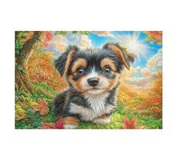 Flower Field Border Collie Puzzle 1000 Pezzi Caravaggio Per Adulti Cartone Di Alta Qualità Opera D'arte Italiana Per Collezione E Decorazione Qualità Museale Da Passatempo 1000 PCS