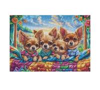 Flower Field Cats Puzzle 300 Pezzi Sfida Impossibile Difficile Bloom Grass Sunflower Rompicapo Per Adulti Amanti Del Puzzle Rilassamento E Stimolo Intellettuale Regalo Lui 300 PCS