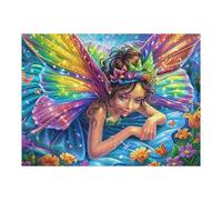Flower Field Fairy Puzzle 500 Pezzi Sfida Rompicapo Difficile Flora Mushroom Meadow Rompicapo Per Esperti Stimolo Intellettuale Esercizio Mentale Regalo Per 500 PCS