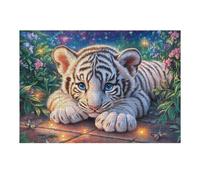 Flower Field Lying Tiger Puzzle 300 Pezzi Sfida Impossibile Difficile Cute Pets Warm The Heart Rompicapo Per Adulti Amanti Del Puzzle Rilassamento E Stimolo Intellettuale Regalo Lui 300 PCS