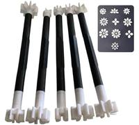 Flower Floral Dotting Tools Set,Dual-Ended DIY Graffiti Stamping Petal Dotting Pens,3D Printed Art Stamp Pen,Floral Design Stamp Pen,Perfect for Rocks,Embossing,and DIY Crafts (3)