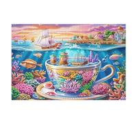 Flower Garden Teacup Puzzle 1000 Pezzi Sfida Rompicapo Impossibile Happy Time Rompicapo Estremamente Difficile Per Veri Esperti Regalo Per Chi Ama Le Sfide 1000 PCS