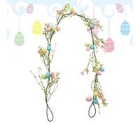 Flower Garland Set - Spring Garland | 5ft Artificial Egg Spring Home Decor | Easter Decorations Garlands | For Indoor Home Room Dormitory Window Porch Daily Holiday Thanksgiving Party Vacation Photos