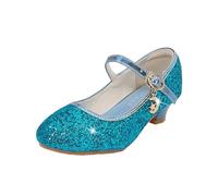 Flower Girls Bridesmaids Dress Shoes Toddler Kids Wedding High Heel Shoes Glitter Flat Shoes Scarpe Donna Nero Con Tacco, Blu, 41 EU