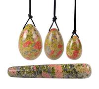 Flower Green Stone Jade Egg Lady Ball Jade Massager Egg, grande raccolta domiciliare (Color : Green)