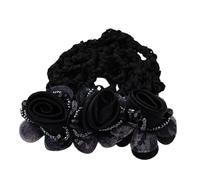 Flower Hair Bun Holder Covers, Snood Hairnet with Flowers, Elegant Hair Accessories for Women, Clip Decorative per Bank Clerks, Waiters and Professional Uniform Styles