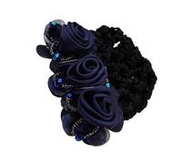 Flower Hair Bun Holder Covers, Snood Hairnet with Flowers, Elegant Hair Accessories for Women, Clip Decorative per Bank Clerks, Waiters and Professional Uniform Styles