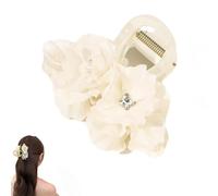 Flower Hair Claw Clip, Fashion Simulated Flower Hair Claw Clips, Rhinestone Camellia Claw Clip, Spring Summer Hair Accessories for Women Girl Holiday Gifts (A)
