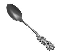Flower Handle Teaspoon | Premium Metal Coffee Stirrer, Polished Stainless Steel Drink Mixing Spoon, Stylish Dessert Flatware for Party, Hotel, Office, Kitchenware, Suitable for Sugar Cup Tea Milk