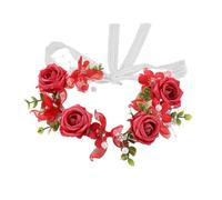 Flower Headband, Floral, Rose Garland, Bloom Wreath, Band for Wedding