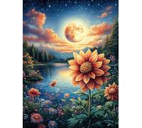 Flower in A Blooming Meadow at Sunset Puzzle 1000 Pezzi Rompicapo Rilassante Premium Scenery Science Fiction Antistress Naturale Attività Per Il Benessere Regalo Per Chi Lavora Molto 1000 PCS