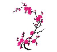 Flower Iron On Patches | Embroidered Plum Blossom Applique