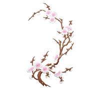 Flower Iron On Patches | Embroidered Plum Blossom Applique