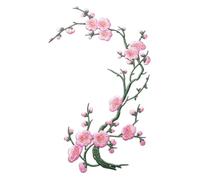 Flower Iron On Patches | Embroidered Plum Blossom Applique