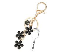 Flower Keychain - 12×2×0.5cm Alloy Metal Floral Charm Key Ring Pendant | Elegant Cute Flower Keyring, Vintage Style Bag Accessory, Decorative Car Key Holder, Lightweight Stylish Gift for Women Girls,