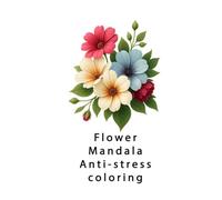 Flower Mandala: Anti-stress coloring