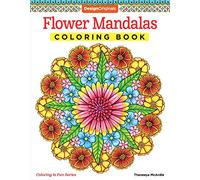 Flower Mandalas Adult Coloring Book