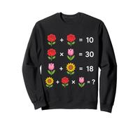 Flower Math Rompicapo Puzzle su Black Shapes Mania Felpa