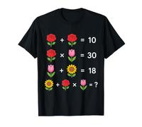 Flower Math Rompicapo Puzzle su Black Shapes Mania Maglietta