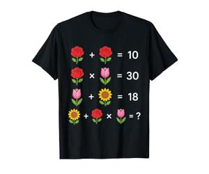 Flower Math Rompicapo Puzzle su Black Shapes Mania Maglietta