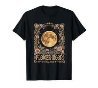 Flower Moon Maggio 2026 Art Nouveau Celeste Floreale Maglietta