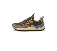 FLOWER MOUNTAIN Sneakers in Suede e Tessuto Tecnico, Grigio Scuro- 41