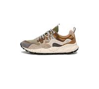 FLOWER MOUNTAIN Sneakers Modello Yamano 3, in Tessuto Tecnico, con Inserti in Suede, Allacciatura in Stile Trekking, Sottopiede in Sughero Naturale Antibatterico, Suola in Gomma ultral