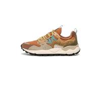 FLOWER MOUNTAIN Sneakers in Suede e Tessuto Tecnico, Marrone- 36