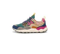 FLOWER MOUNTAIN Sneakers in Suede e Tessuto Tecnico, Petrolio- 38