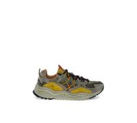 FLOWER MOUNTAIN Sneakers Yamabushi in Suede e Nylon Grigio e Verde 20195094D96 Mud-Dark Brown-Acid 40