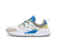FLOWER MOUNTAIN Sneakers Uomo WASHI Man Suede Nylon Grey White Azure (Grey White Azure, Sistema Taglie Calzature EU, Adulto, Uomo, Numero, Media, 42)