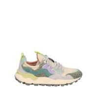 FLOWER MOUNTAIN Sneaker YAMANO 3 W - Animalier Taupe/Green Bottle (Verde, Sistema Taglie Calzature EU, Adulto, Donna, Numero, Media, 40)