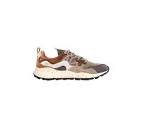 FLOWER MOUNTAIN Sneakers Modello Yamano 3, in Tessuto Tecnico, con Inserti in Suede, Allacciatura in Stile Trekking, Sottopiede in Sughero Naturale Antibatterico, Suola in Gomma ultral