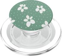 Flower My World Jade Green Flower PopSockets PopGrip per MagSafe
