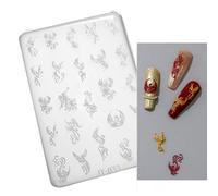 Flower Nail Art Silicone Mold 3D Butterfly Embossing Gel Print Stencil Carving Template Tool For DIY Art Decors Flower Nail Mold