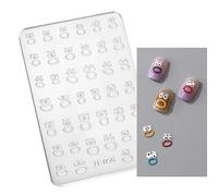 Flower Nail Art Silicone Mold 3D Butterfly Embossing Gel Print Stencil Carving Template Tool For DIY Art Decors Flower Nail Mold