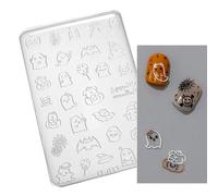 Flower Nail Art Silicone Mold 3D Butterfly Embossing Gel Print Stencil Carving Template Tool For DIY Art Decors Flower Nail Mold