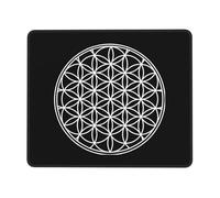 Flower of Life Sacred Geometry Mouse Pad Comodo Tappetino Scrivania Piccolo Tappetino per Mouse per Computer Accessori Scrivania Casa 25X30Cm