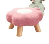 Flower Ottoman - Cute Ottoman, Plush Under Desk Step Stool, Soft Footrest Seat | Comfortable Indoor Seating For Dorm, Bedroom, Playroom, Living Room, Nursery, College Apartment, Entryway, Sofa